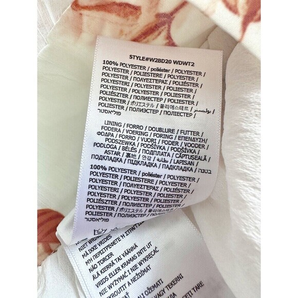 GUESS Women's Mini Skirt Tiered Forest Floral Print Brown White mini Skirt M - Picture 10 of 10